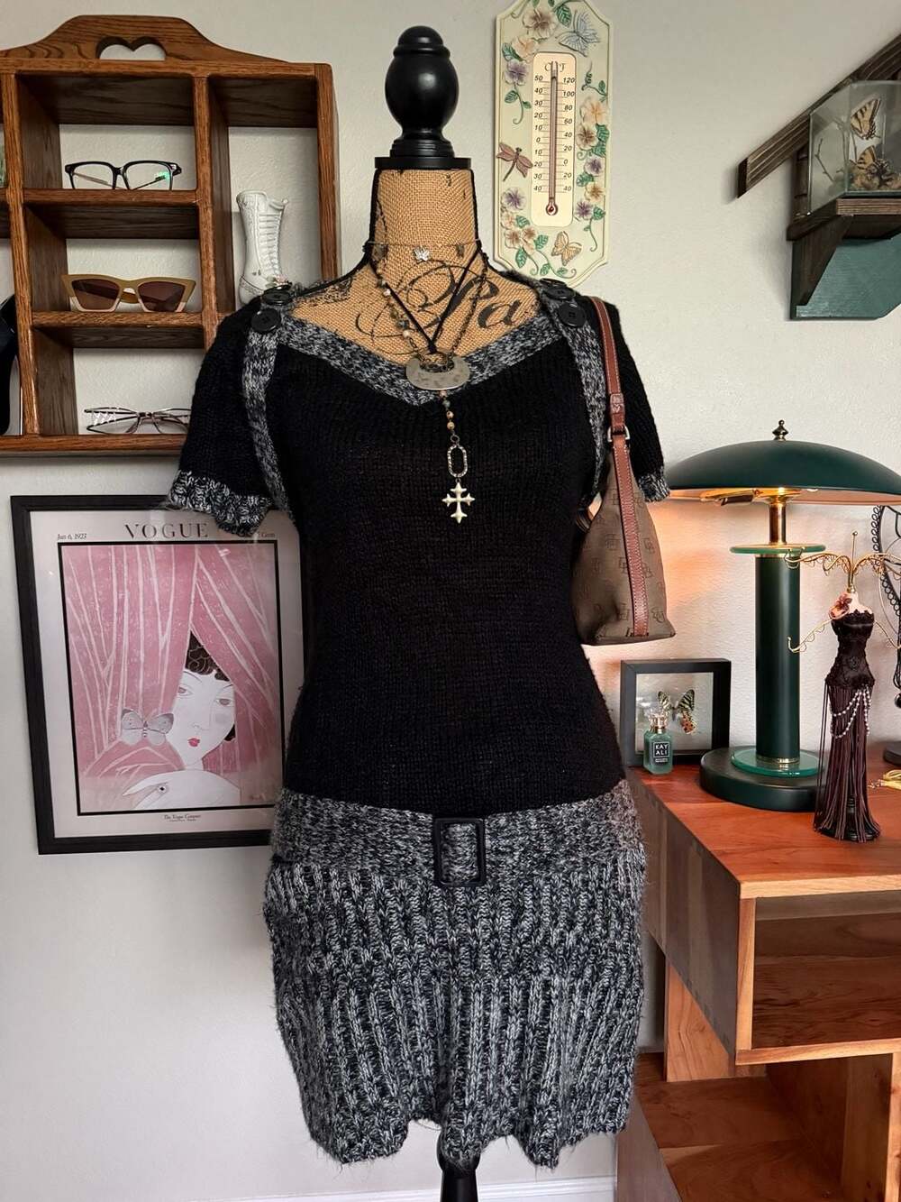 Grunge Whimsigoth y2k sweater dress